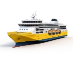 Ferry on white background | Premium AI-generated image